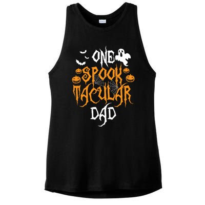 Spooktacular Dad Father Matching Family Halloween Gift Ladies PosiCharge Tri-Blend Wicking Tank