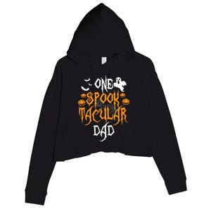 Spooktacular Dad Father Matching Family Halloween Gift Crop Fleece Hoodie