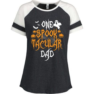 Spooktacular Dad Father Matching Family Halloween Gift Enza Ladies Jersey Colorblock Tee