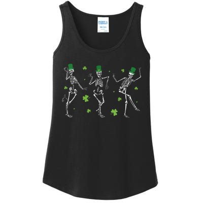 Skeletons Dancing Funny St Patricks Day Skeleton Ladies Essential Tank