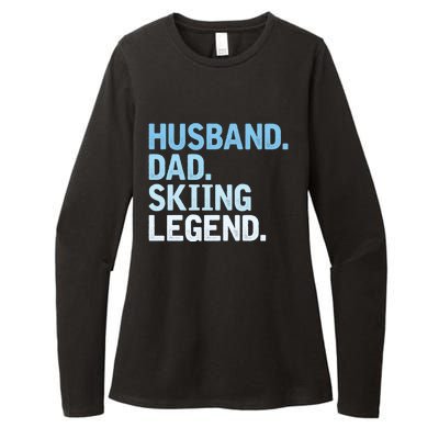 Skiing Dad Funny Husband Dad Skiing Legend Fathers Day Gift Womens CVC Long Sleeve Shirt