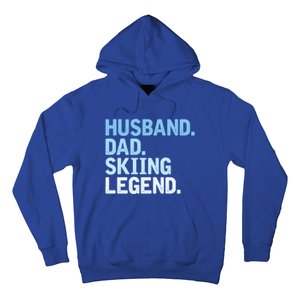 Skiing Dad Funny Husband Dad Skiing Legend Fathers Day Gift Hoodie