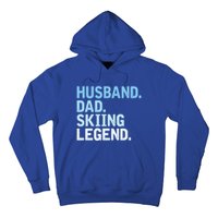 Skiing Dad Funny Husband Dad Skiing Legend Fathers Day Gift Hoodie