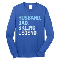 Skiing Dad Funny Husband Dad Skiing Legend Fathers Day Gift Long Sleeve Shirt