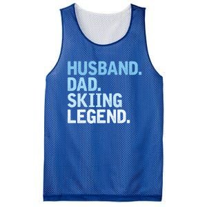 Skiing Dad Funny Husband Dad Skiing Legend Fathers Day Gift Mesh Reversible Basketball Jersey Tank