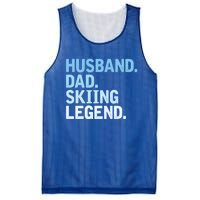 Skiing Dad Funny Husband Dad Skiing Legend Fathers Day Gift Mesh Reversible Basketball Jersey Tank