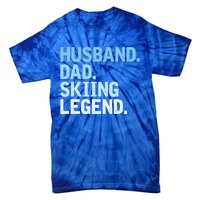 Skiing Dad Funny Husband Dad Skiing Legend Fathers Day Gift Tie-Dye T-Shirt