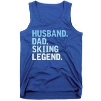 Skiing Dad Funny Husband Dad Skiing Legend Fathers Day Gift Tank Top