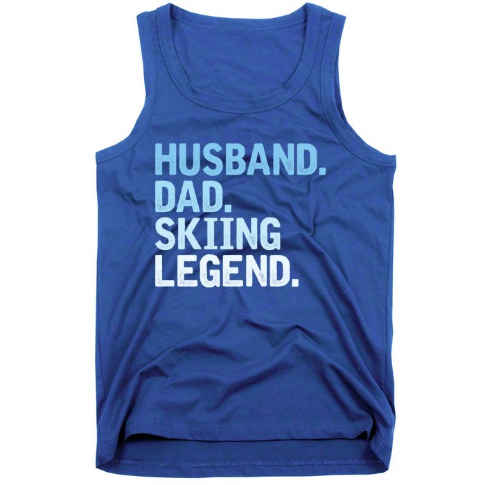 Skiing Dad Funny Husband Dad Skiing Legend Fathers Day Gift Tank Top