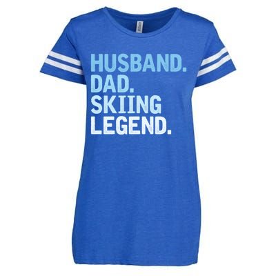 Skiing Dad Funny Husband Dad Skiing Legend Fathers Day Gift Enza Ladies Jersey Football T-Shirt