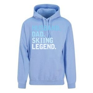 Skiing Dad Funny Husband Dad Skiing Legend Fathers Day Gift Unisex Surf Hoodie