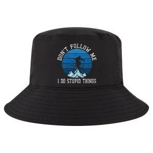 Ski Dont Follow Me Skiing Freestyle Funny Skier Gift Cool Comfort Performance Bucket Hat