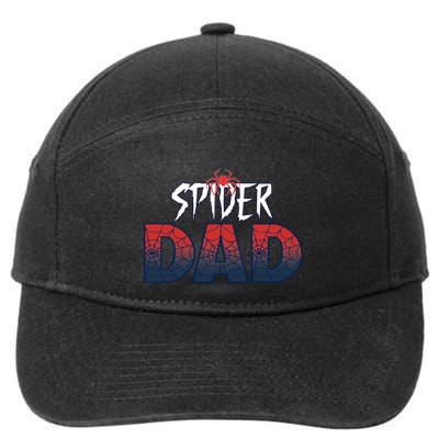 Spider Dad Funny FatherS Day Family Spider 7-Panel Snapback Hat