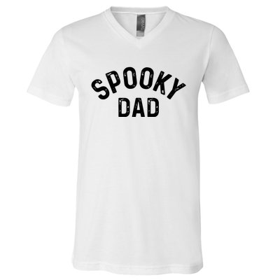 Spooky Dad Family Matching Halloween Father Daddy Costume V-Neck T-Shirt