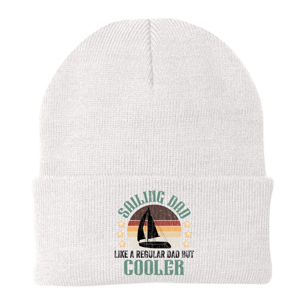 Sailing Dad Funny Sailor Sailboat Yacht Boat Graphic Great Gift Beanie