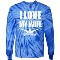 Swimmer Dad Father Swim Athlete Husband I Love Swimming Gift Tie-Dye Long Sleeve Shirt