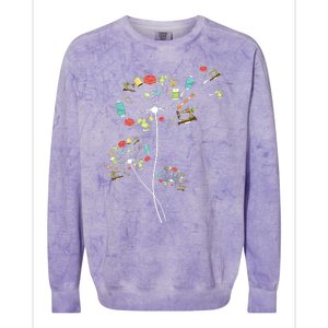 Sewing Dandelion Flowers Quilting Colorblast Crewneck Sweatshirt