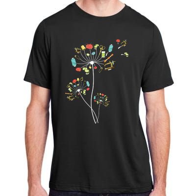 Sewing Dandelion Flowers Quilting Adult ChromaSoft Performance T-Shirt