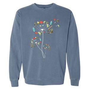 Sewing Dandelion Flowers Quilting Garment-Dyed Sweatshirt