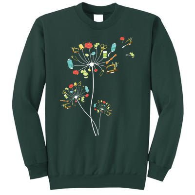 Sewing Dandelion Flowers Quilting Sweatshirt