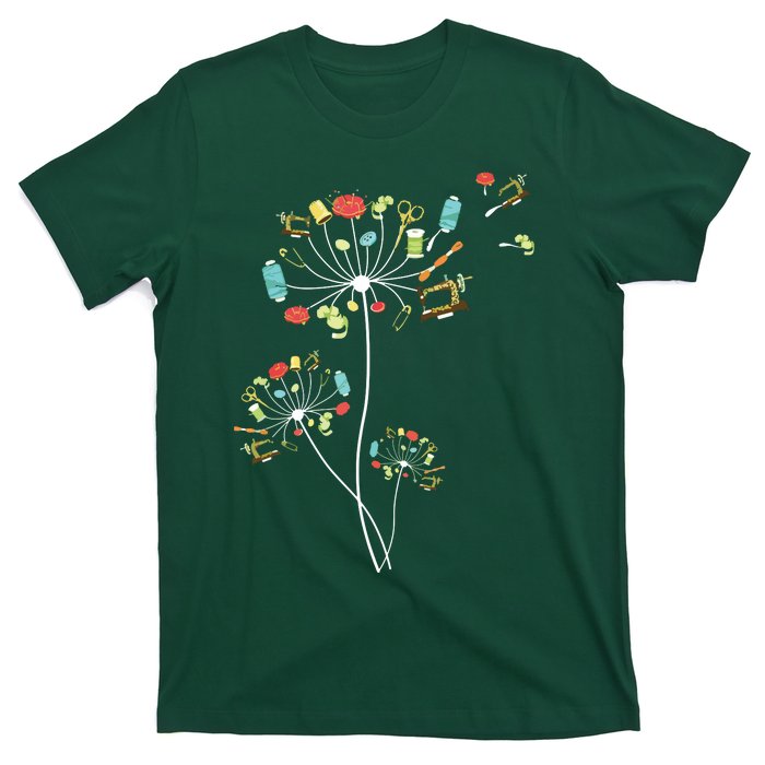 Sewing Dandelion Flowers Quilting T-Shirt