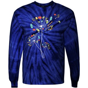 Sewing Dandelion Flowers Quilting Tie-Dye Long Sleeve Shirt