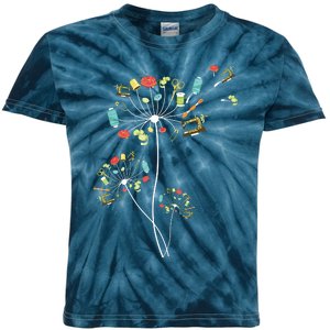 Sewing Dandelion Flowers Quilting Kids Tie-Dye T-Shirt