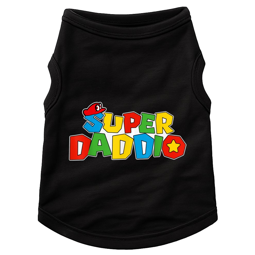 Super Daddio Funny Gamer Dad Fathers Day Video Game Lover Doggie Tank