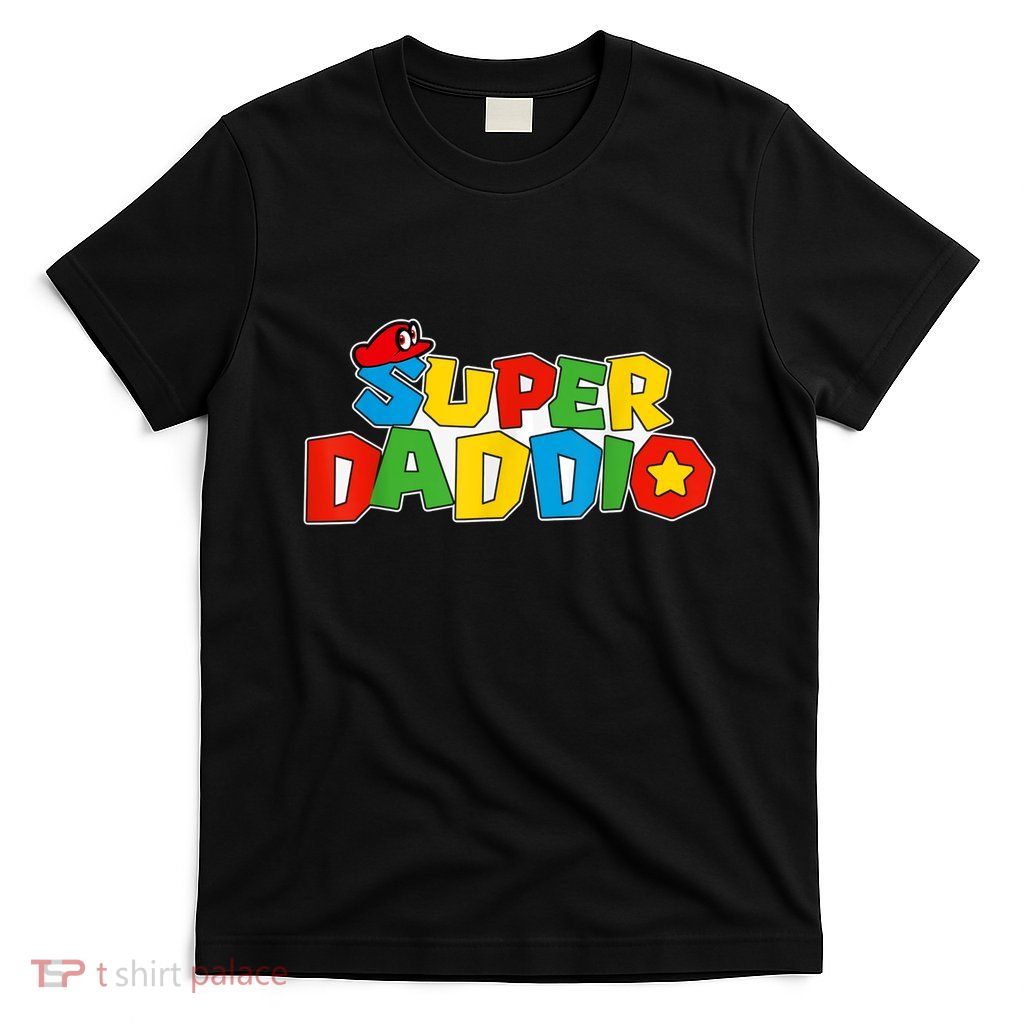 Super Daddio Funny Gamer Dad Fathers Day Video Game Lover T-Shirt