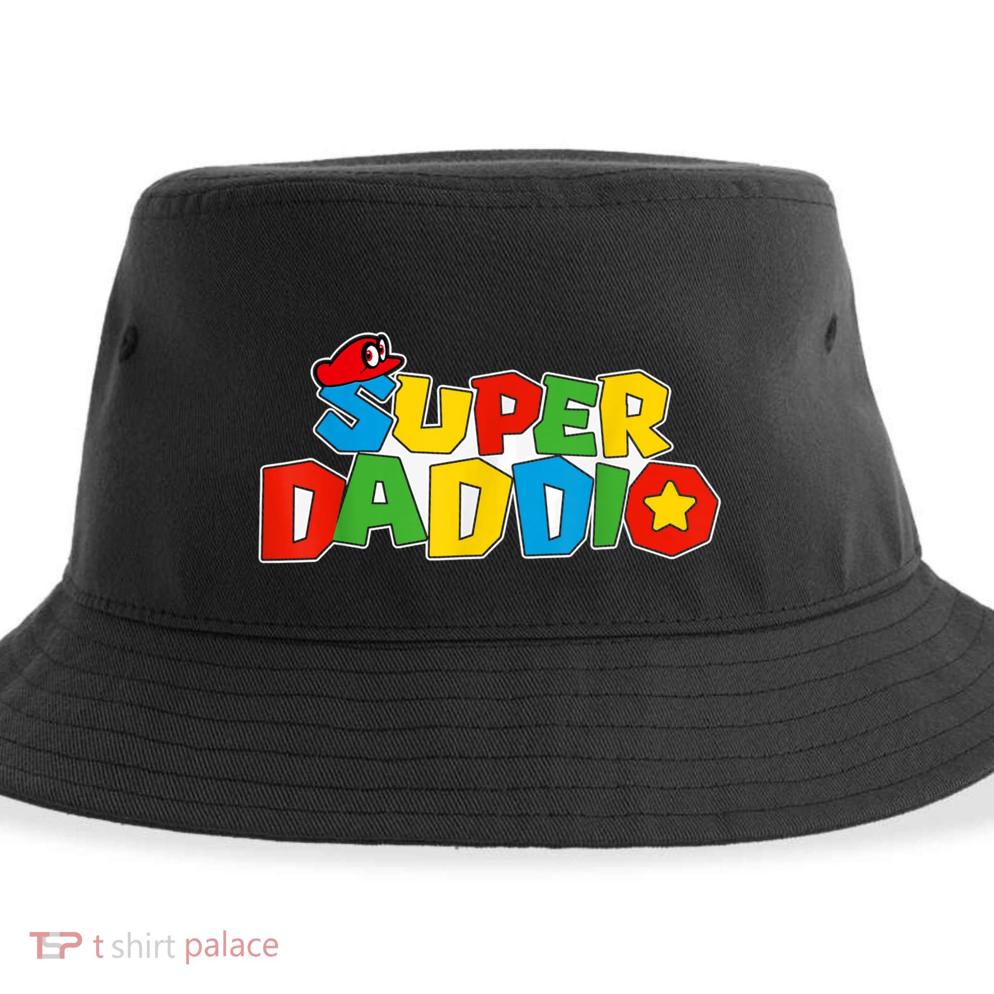 Super Daddio Funny Gamer Dad Fathers Day Video Game Lover Sustainable Bucket Hat