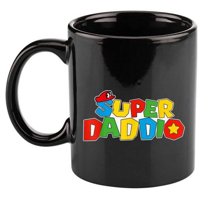 Super Daddio Funny Gamer Dad Fathers Day Video Game Lover 11oz C Handle Ceramic Mug