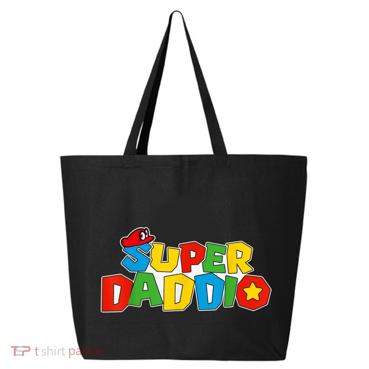 Super Daddio Funny Gamer Dad Fathers Day Video Game Lover 25L Jumbo Tote