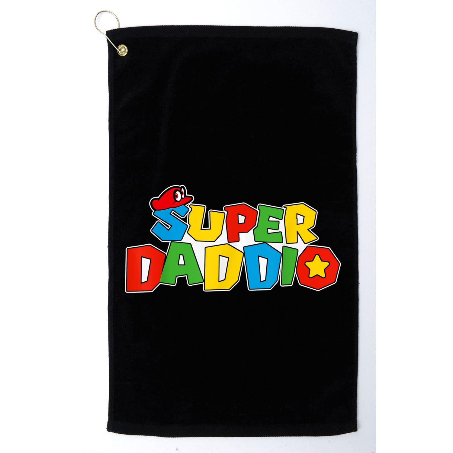 Super Daddio Funny Gamer Dad Fathers Day Video Game Lover Golf Towel