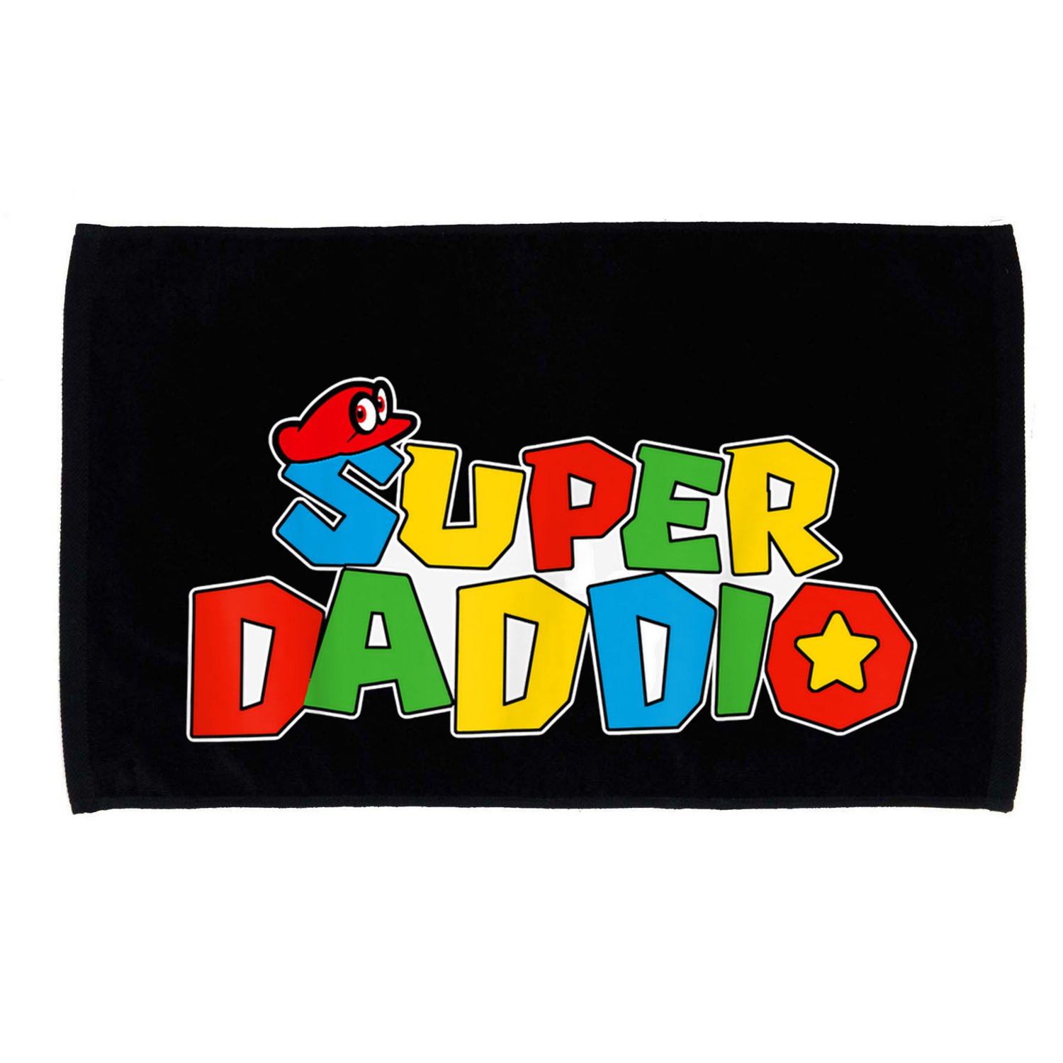 Super Daddio Funny Gamer Dad Fathers Day Video Game Lover Microfiber Hand Towel