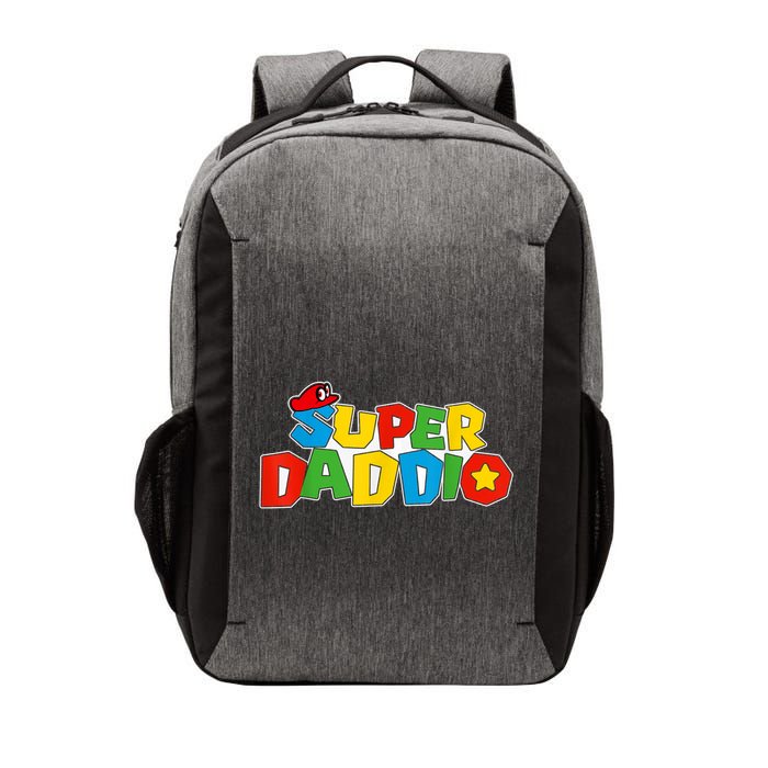Super Daddio Funny Gamer Dad Fathers Day Video Game Lover Vector Backpack