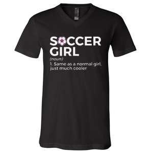 Soccer  Definition funny player soccer coach V-Neck T-Shirt