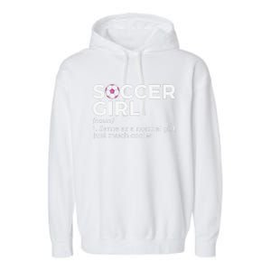 Soccer  Definition funny player soccer coach Garment-Dyed Fleece Hoodie