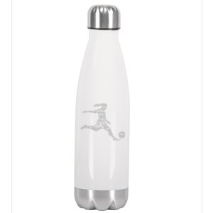 Soccer  Definition funny player soccer coach Stainless Steel Insulated Water Bottle