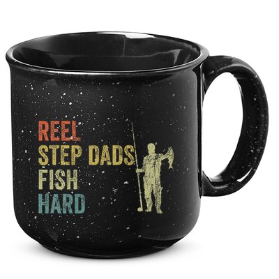 Step Dad Fishing Vintage Reel Stepdads Fish Hard .Png 15oz Campfire Ceramic Mug