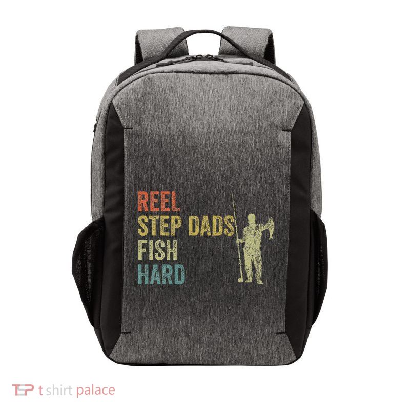 Step Dad Fishing Vintage Reel Stepdads Fish Hard .Png Vector Backpack
