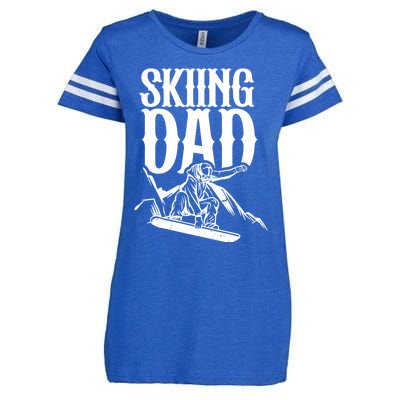 Skiing Dad Father Skier Ski Daddy Papa Father's Day Gift Enza Ladies Jersey Football T-Shirt