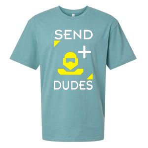 Send Dudes Funny Gamer Meme Sueded Cloud Jersey T-Shirt