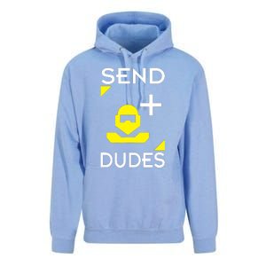 Send Dudes Funny Gamer Meme Unisex Surf Hoodie