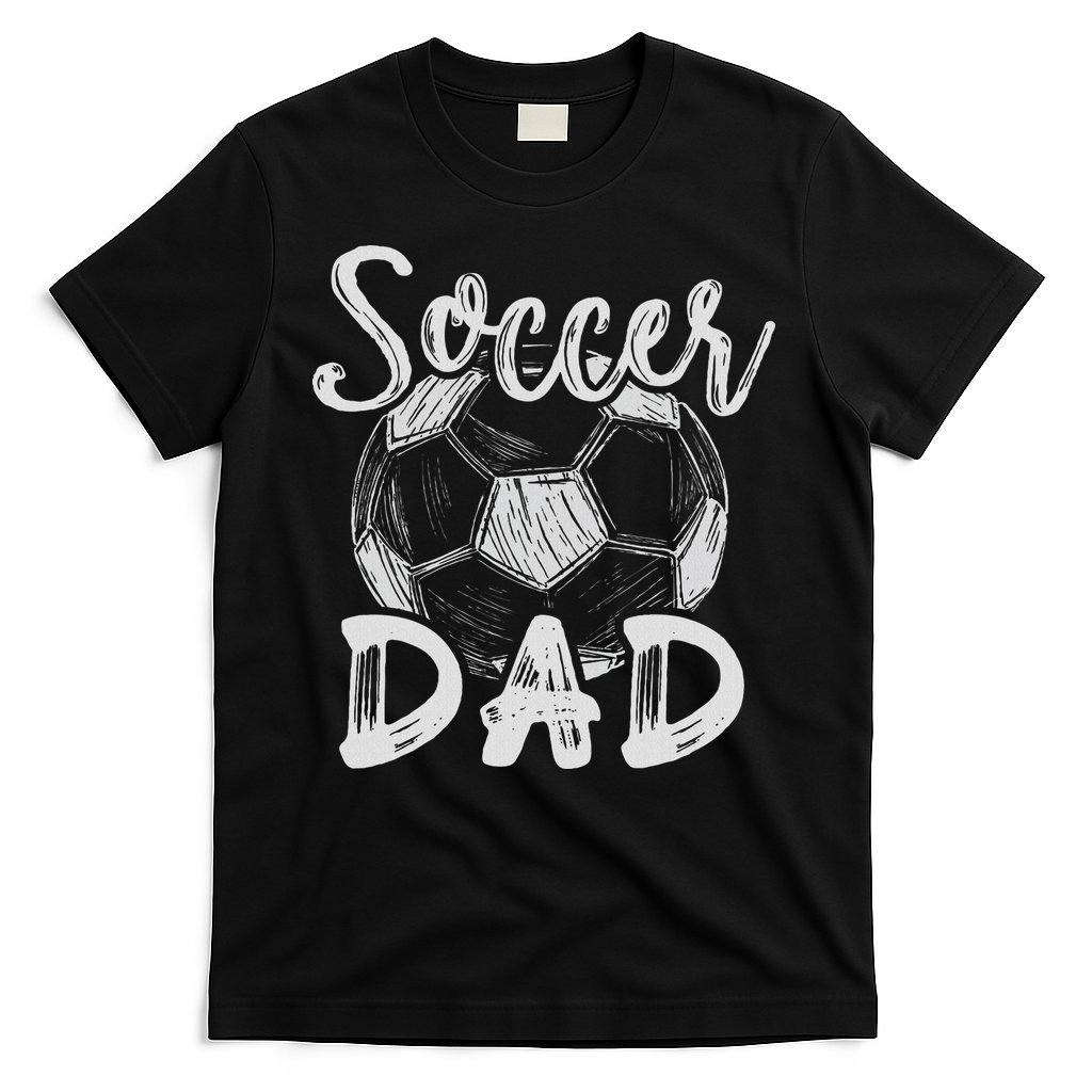 Soccer Dad For Family Matching Team Player Soccer Ball T-Shirt
