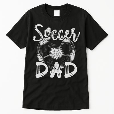 Soccer Dad For Family Matching Team Player Soccer Ball Tall T-Shirt