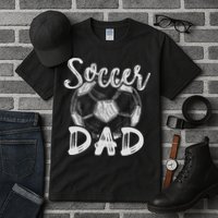 Soccer Dad For Family Matching Team Player Soccer Ball Tall T-Shirt