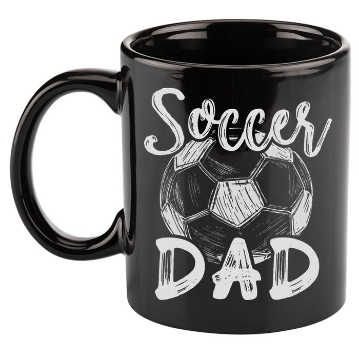 Soccer Dad For Family Matching Team Player Soccer Ball 11oz C Handle Ceramic Mug
