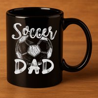 Soccer Dad For Family Matching Team Player Soccer Ball 11oz C Handle Ceramic Mug