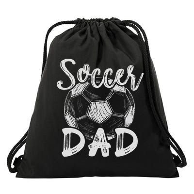 Soccer Dad For Family Matching Team Player Soccer Ball Drawstring Bag