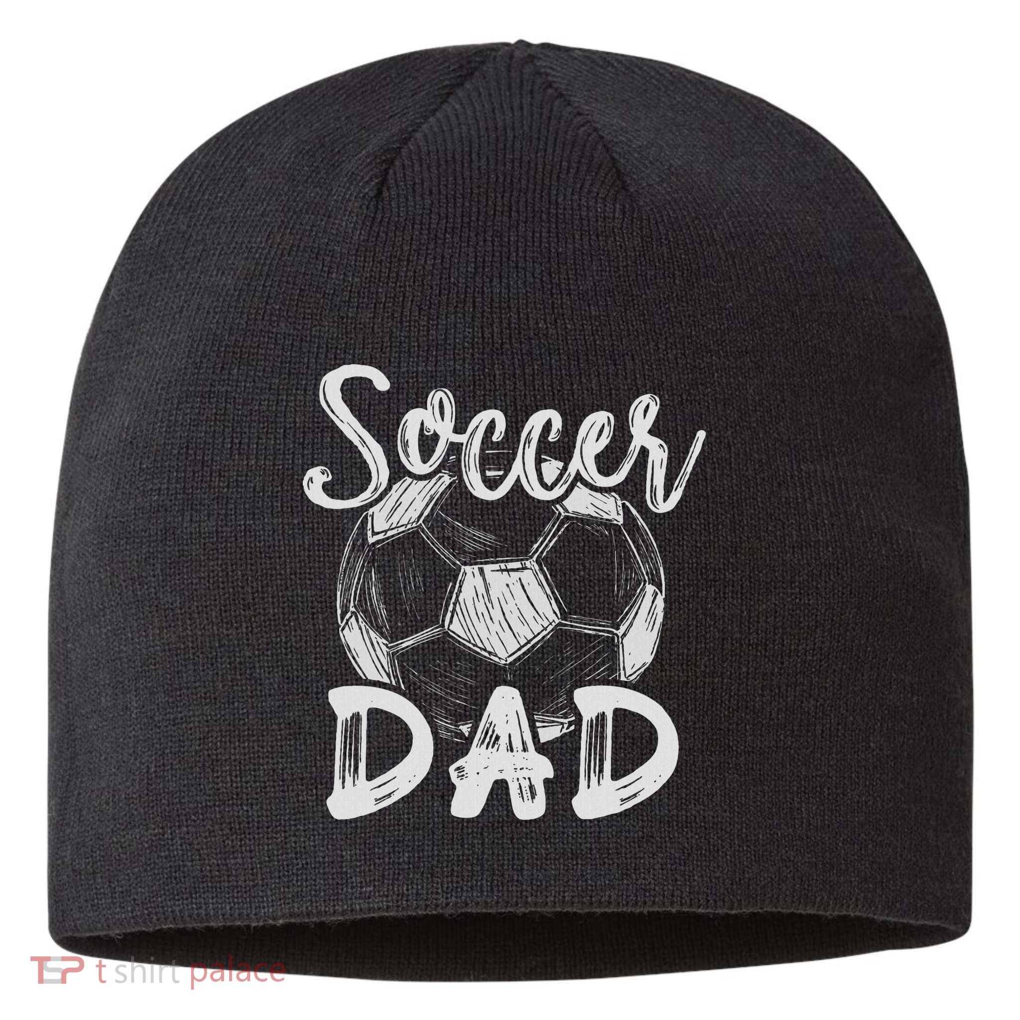 Soccer Dad For Family Matching Team Player Soccer Ball Sustainable Beanie